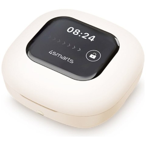 4smarts Słuchawki Bluetooth OWS tłumacz AI SkyBuds z ekranem Beżowe
