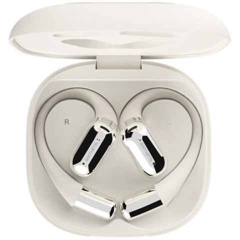 4smarts Słuchawki Bluetooth OWS tłumacz AI SkyBuds z ekranem Beżowe