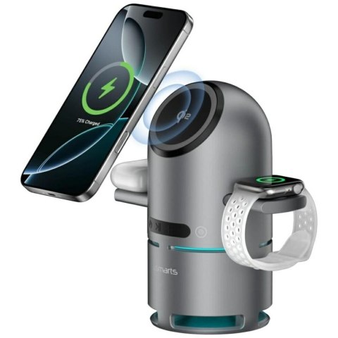4smarts Stacja ładująca ChargeBot Sound Qi2 Szara