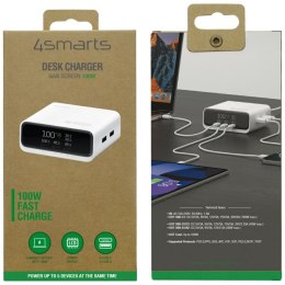 4smarts Stacja ładująca Deck 100W GaN 3xUSB-C + 2xUSB-A Biała