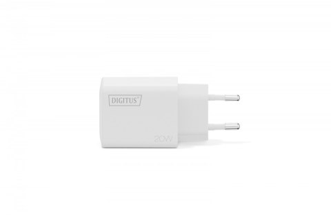 Digitus Ładowarka sieciowa 20W | 1x USB-C, 1x USB-A | PD 3.0, QC 3.0 | Biała