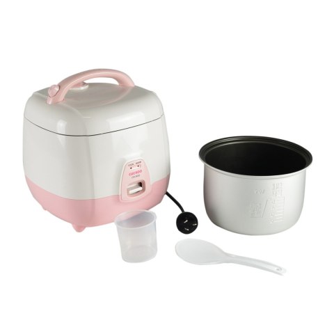 Kuchenka do ryżu z kukułką 1000ml biało-różowa CR-0632