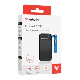 Dysk SSD 1TB Verbatim Pocket SSD USB 3.2/niebieski sprzedaż detaliczna