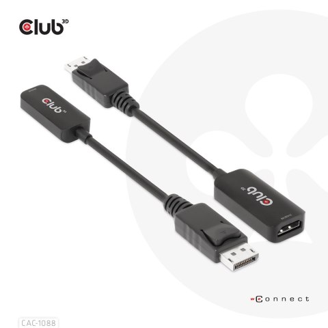 CLUB3D CAC-1088 adapter kablowy 0,21 m DisplayPort HDMI Czarny