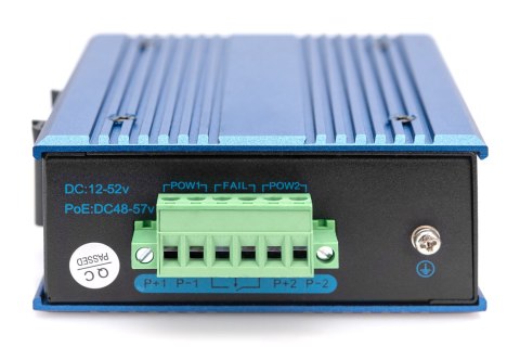 Przemysłowy switch 4x 100 Base-TX + 1x uplink 100Base-FX (bez modułu) DIN rozszerzony zakres temp.