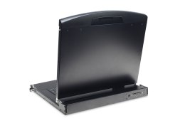 Konsola modularna KVM 19'' LCD TFT, 1 port VGA, touchpad, klawiatura GE, czarny