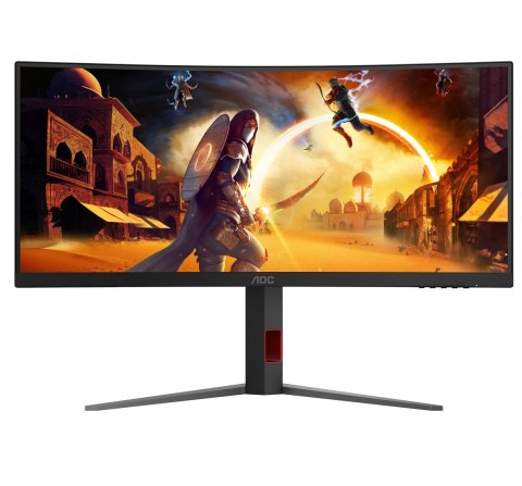 Monitor AOC CU34G4Z 34-calowy, Szybkie VA, WQHD 21:9, 240 Hz, 1 ms, 3440 x 1440 pikseli, 450 cd/m2, ilość portów HDMI: 2, kolor 