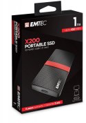 EMTEC SSD Power Plus X200 - Dysk SSD - 1TB - zewnętrzny (przenośny) - USB 3.1 Gen 1 (złącze USB-C)