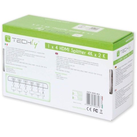 Rozgałęziacz telewizyjny Techly IDATA HDMI-4K4 4x HDMI