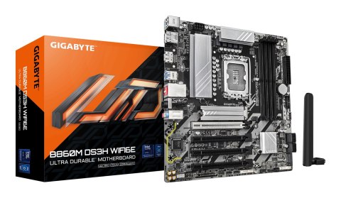 GIGABYTE B860M DS3H WIFI6E płyta główna Intel B860 LGA 1851 (Socket V1) micro ATX
