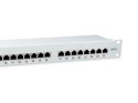 Wyposażenie 19" Patch Panel 24xRJ45 Cat6 FTP 1U 250MHz RAL7035
