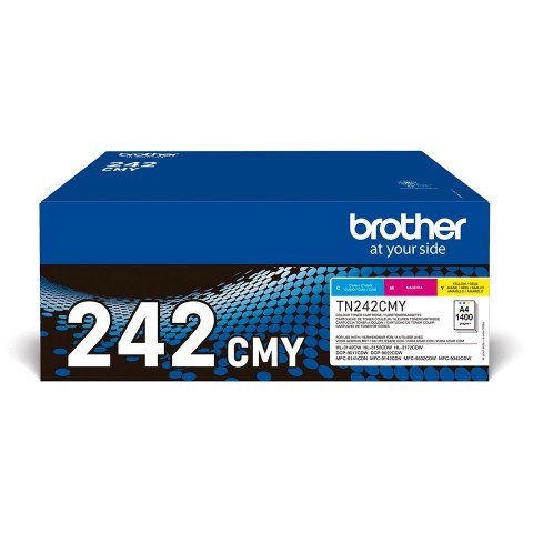 Brother TN-242CMY kaseta z tonerem 1 szt. Oryginalny Cyjan, Purpurowy, Żółty