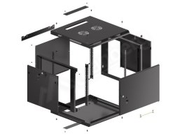 Lanberg WF01-6609-00B stojak 9U Szafa wisząca Czarny