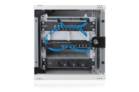 Szafa Rack DIGITUS DN-10-05U-1 254 mm (10") - 312x300 mm (szer. x głęb.) Biała