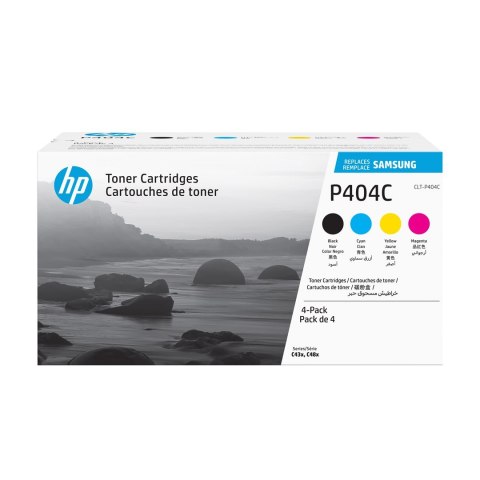 Samsung Zestaw 4 wkładów z tonerem CLT-P404C - czarny/błękitny/purpurowy/żółty
