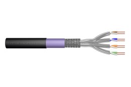 Digitus Kabel instalacyjny zewnętrzny suchy kat.7, S/FTP, AWG 23/1, PE, 100m, czarny, szpula