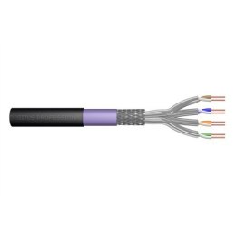 Digitus Kabel instalacyjny zewnętrzny suchy kat.7, S/FTP, AWG 23/1, PE, 100m, czarny, szpula