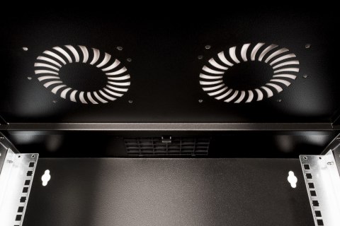 Szafa sieciowa wisząca 19" 4U, SOHO PRO 240 x 540 x 400 mm, drzwi szyba, czarny, niezłożona, 60kg