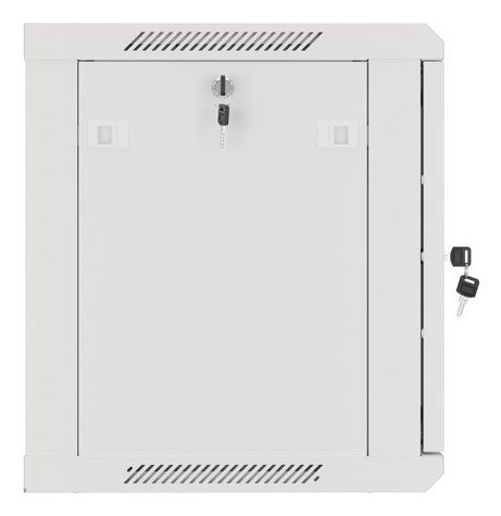 Szafa instalacyjna Rack wisząca 19" 9U 600x450 szara drzwi metalowe LANBERG (Flat Pack)