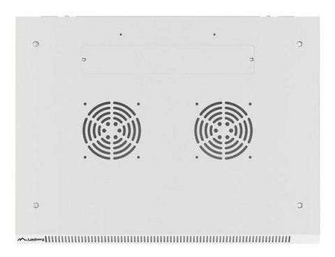 Szafa instalacyjna Rack wisząca 19" 9U 600x450 szara drzwi metalowe LANBERG (Flat Pack)