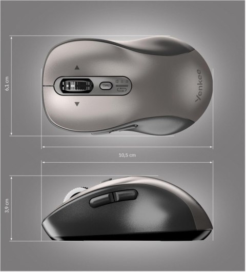 YENKEE Mysz bezprzewodowa Dual Bluetooth + USB 2,4GHz YMS 2010SR GYRO