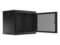 SZAFA INSTALACYJNA RACK WISZĄCA 19" 9U 600X450 CZARNA DRZWI PERFOROWANE LANBERG (FLAT PACK)
