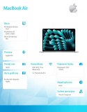 Apple MacBook Air 13.6 cala: M4 10/10, 16GB, 512GB SSD, 35W, GER - Srebrny