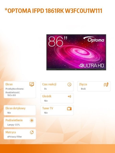 Optoma Monitor IFPD 1861RK W3FC0U1W111