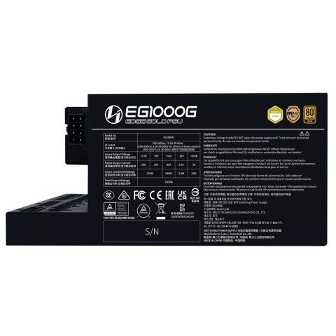Zasilacz Lian Li 1000W EDGE GOLD 1000 80 PLUS Gold, PCIe 5.1, ATX 3.1, Czarny, USB-Hub