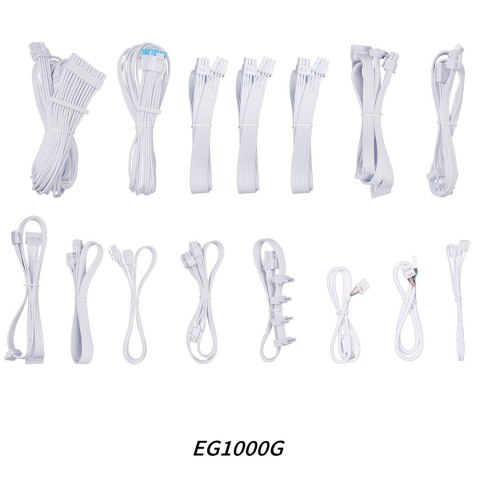 Zasilacz Lian Li EDGE GOLD 1000 80 PLUS Gold Netzteil, PCIe 5.1, ATX 3.1 - 1.000 Watt, weiß, inkl. USB-Hub