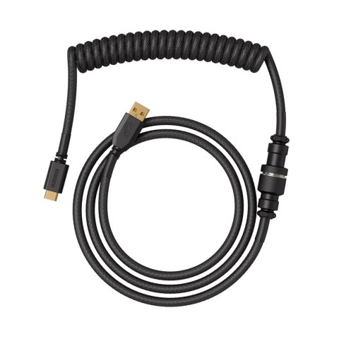 Glorious GMMK Coiled Cable Phantom Black, Spiralkabel, USB-C/USB-A, czarny