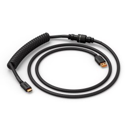 Glorious GMMK Coiled Cable Phantom Black, Spiralkabel, USB-C/USB-A, czarny