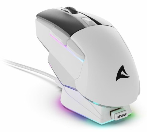 Sharkoon SGM50W myszka Gaming Po prawej stronie RF Wireless + USB Type-A Optyczny 6400 DPI