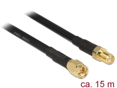 Antena Przedłużacz kablowy Delock CFD200 - 15 m - czarny