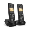 Gigaset PURE 100 duo Telefon analogowy/DECT Nazwa i identyfikacja dzwoniącego Czarny