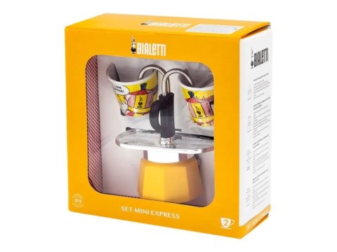 Zestaw ekspresu do kawy Bialetti Mini Express Lichtenstein + 2 filiżanki espresso