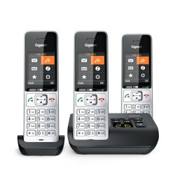 Telefon bezprzewodowy Gigaset 500A Comfort Trio - Automatyczna sekretarka - ECO DECT\GAP\CAT-iq - Srebrny + 2 dodatkowe słuchawk
