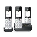 Telefon bezprzewodowy Gigaset 500A Comfort Trio - Automatyczna sekretarka - ECO DECT\GAP\CAT-iq - Srebrny + 2 dodatkowe słuchawk