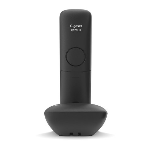 Telefon bezprzewodowy Gigaset C575HX w systemie DECT Nazwa i identyfikacja dzwoniącego Czarny
