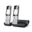 Telefon analogowy/DECT Gigaset COMFORT 500A duo Nazwa i identyfikacja dzwoniącego Czarny, Srebrny