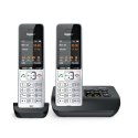 Telefon analogowy/DECT Gigaset COMFORT 500A duo Nazwa i identyfikacja dzwoniącego Czarny, Srebrny