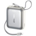 AWEI Powerbank AS-181 35W 10000mAh + kable Lightning i USB-C srebrny