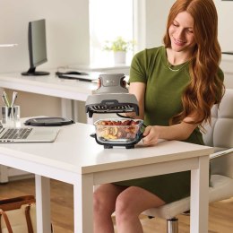 Ninja CRISPi Pojedyńczy 3,8 l 1700 W Frytkownica na gorące powietrze Szary, Kolor kamienia, Przezroczysty