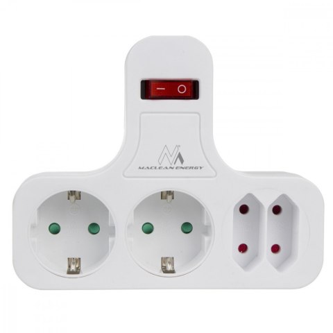 Maclean Gniazdko prądowe x4 z wyłącznikiem typ F MCE224 G