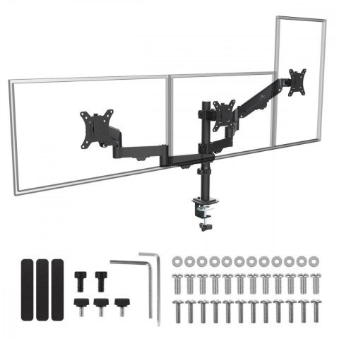 Maclean Uchwyt na 3 monitory 2-8 kg MC-137 17-27 cali