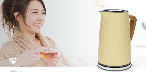 Czajnik elektryczny Nedis KAWK510EYW 1.7L Żółty