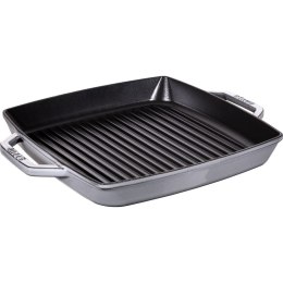 STAUB Kwadratowa patelnia żeliwna grillowa z dwoma uchwytami 33 cm, grafit 40511-785-0