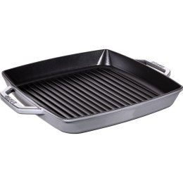 STAUB Kwadratowa patelnia żeliwna grillowa z dwoma uchwytami 33 cm, grafit 40511-785-0