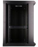 Extralink Szafa rack 12U 600x600 Czarna montowana na ścianie
