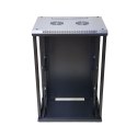 Extralink EX.14329 Szafa rack 15U 600x450 Czarna wisząca